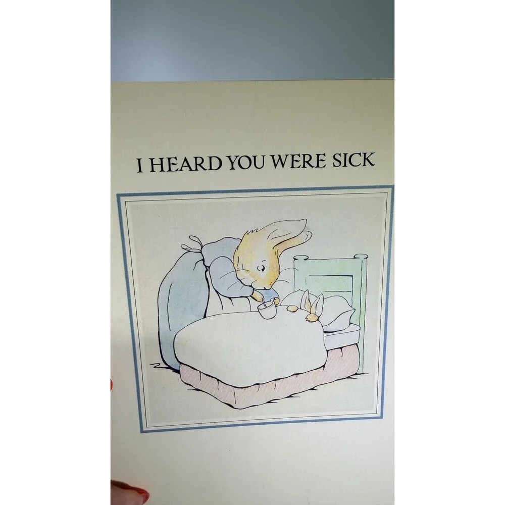 Vintage Peter Rabbit Get Well Card Unused 1985 Beatrix Potter Collection C.R